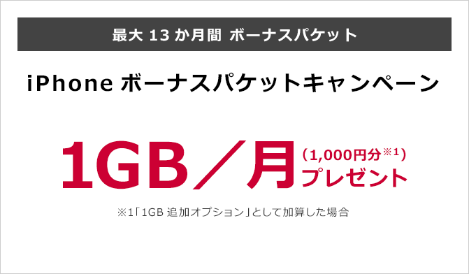 iPhoneボーナスパケットキャンペーン