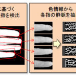 日立製作所:スマートフォンのカメラを「指静脈認証」に使う技術を開発。